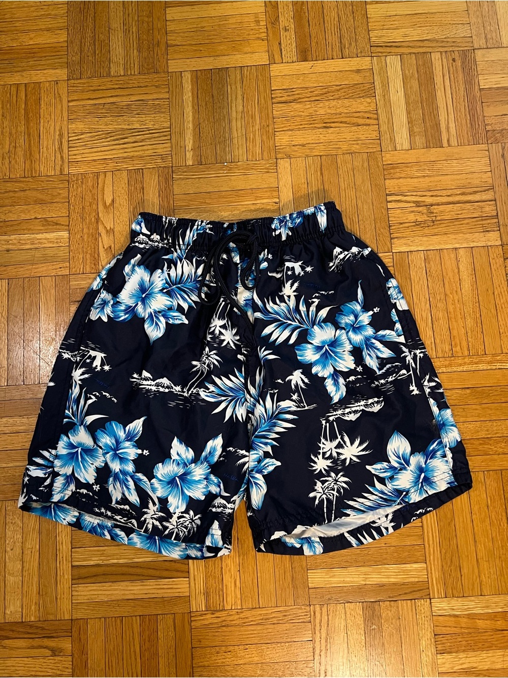 Board shorts Trending burnside Navy Blue & White Floral Swim Shorts size Small